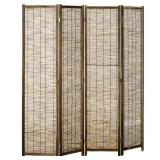 3-Panel Bamboo Room Divider Privacy Screen