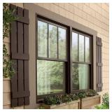 Set of 2 Exterior Composite Board and Batten Shutters 16x71 Inch Clay