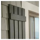 Set of 2 Exterior Composite Board and Batten Shutters 16x71 Inch Clay