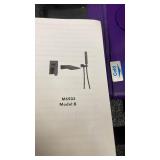 Matte Black Wall Mount Tub Faucet Set with Hand Shower M6502 Model B