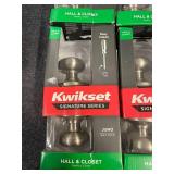 Lot of 6 Kwikset Juno Satin Nickel Hall and Closet Door Knobs