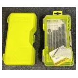 Lot of 3 Ryobi Quick-Change Drill Bit Sets in Plastic Cases