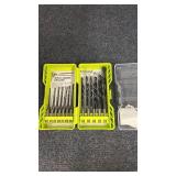 Lot of 3 Ryobi Quick-Change Drill Bit Sets in Plastic Cases