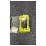 Lot of 3 Ryobi Quick-Change Drill Bit Sets in Plastic Cases
