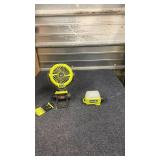 Ryobi Portable Fan and LED Lantern Set