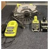 Ryobi 7-1/4 in Circular Saw with 2 Batteries and Charger