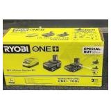 Ryobi ONE+ 18V Lithium Starter Kit with 2 Batteries and Charger