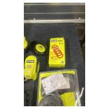 Untested Ryobi Cordless Tool Bundle with Fan, Chargers, Batteries, Trimmer Accessories