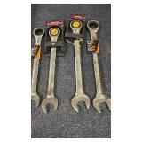 Set of 8 Ratcheting Combination Wrenches - GearWrench & Hart, 5/16 in to 1-1/8 in