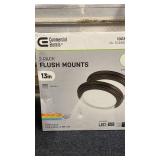 Commercial Electric 2-Pack 13in Oil Rubbed Bronze LED Flush Mounts