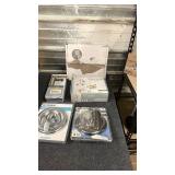 Plumbing Hardware Lot: Moen Trim Kits, Glacier Bay Faucet Set, Paper Holder, and Tile