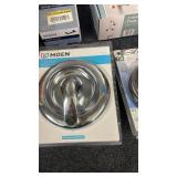 Plumbing Hardware Lot: Moen Trim Kits, Glacier Bay Faucet Set, Paper Holder, and Tile