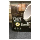 Ovente Wall Mount Mirror with Diffused LED Ring Light