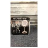 Ovente Tabletop Mirror with Diffused LED Light and Dual Magnification
