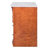 Double Sink Bathroom Vanity with Drawers and Cabinets, Wood Finish