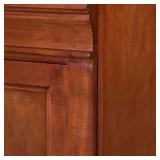 Double Sink Bathroom Vanity with Drawers and Cabinets, Wood Finish