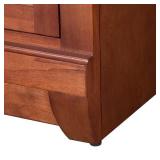 Double Sink Bathroom Vanity with Drawers and Cabinets, Wood Finish