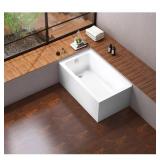Aqua Eden 54x30 Inch Acrylic Alcove Soaking Bathtub with Left Drain, White