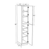 Newport 96in Tall Plywood Pantry Cabinet in Cinnamon Finish