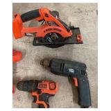 Lot of 10 Black & Decker Cordless Power Tools with Charger and Accessories