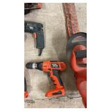 Lot of 10 Black & Decker Cordless Power Tools with Charger and Accessories