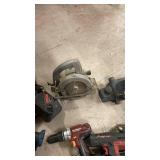 Collection of Used Power Tools and Chargers Assorted Brands