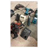 Collection of Used Power Tools and Chargers Assorted Brands