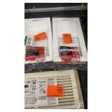 Collection of 5 Ceiling and Wall Registers Assorted Sizes Everbilt and Hampton Bay