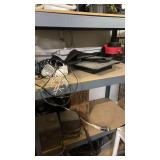 Lot of Mixed Electronics, Shop Tools, and Shelving Contents