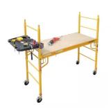 Metaltech 6 ft Baker Style Rolling Scaffold Platform Jobsite