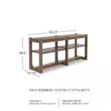 Ashley Furniture Wood Console Table with Adjustable Shelves, 65 Inch