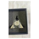 Crystal Pyramid Desk Clock in Gift Box
