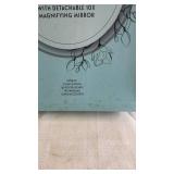 HD Glass LED Makeup Mirror with Detachable 10X Magnifying Mirror