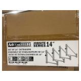 Set of 4 Metaltech 14 Inch Jobsite Series Outriggers with Casters