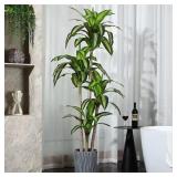 6 Foot Tall Artificial Dracaena Plant with Pot for Indoor Decor