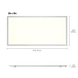 2ft x 4ft LED Backlit Troffer Light Fixture, Dimmable, White