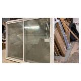 Large Double-Pane Sliding Window with White Frame