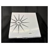 Mid-Century Modern Starburst Wall Clock with Box