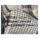 8x10 Washable Striped Area Rug, Shaggy Pile, Machine Washable