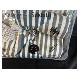 8x10 Washable Striped Area Rug, Shaggy Pile, Machine Washable