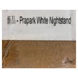 Prapark White Nightstand, New in Box