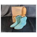 Turquoise Western Cowboy Boots Size 40
