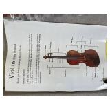4/4 Full Size Violin Outfit with Case, Bow, Tuner, and Accessories