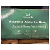 Clawsable Waterproof Outdoor Cat House with Removable Elevated Base