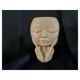 AIMEBBY Face Flower Pot Resin Head Planter with Drainage