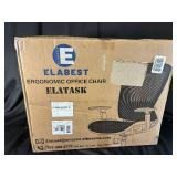 Elabest Elatask Ergonomic Office Chair, Black Frame/Gray Mesh