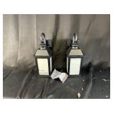 Pair of Manble Outdoor Wall Lanterns with Box