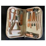 Manicure and Pedicure Grooming Set in Zippered Case
