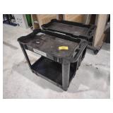 (2) Poly Shop Carts, 30x18...