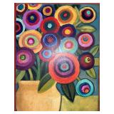 Framed Floral Abstract Painting by Jolie Raimondo